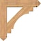 Ekena Millwork Merced Arts and Crafts Smooth Bracket w/ Offset Brace, Western Red Cedar, 7 1/2"W x 34"D x 34"H BKT0806X34X34MRC03SWR - alternate 4